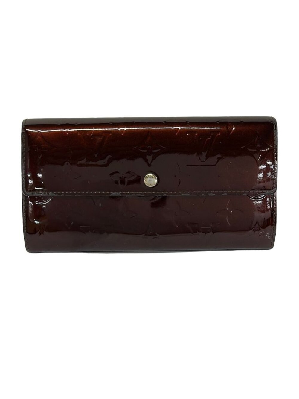 Louis Vuitton Wallet Monogram Vernis Portefeuille Sarah Amarante Leather
